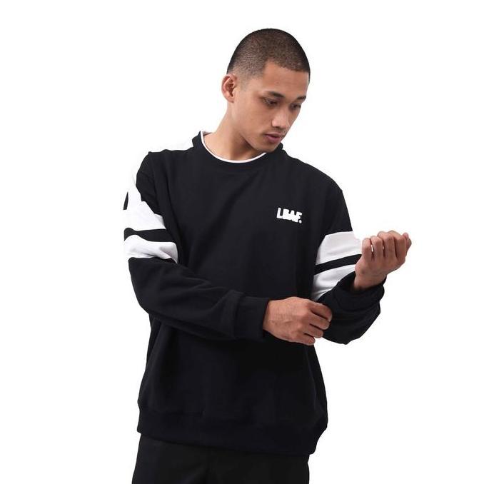 Untere- Leaf Ssense Black/White Crewneck