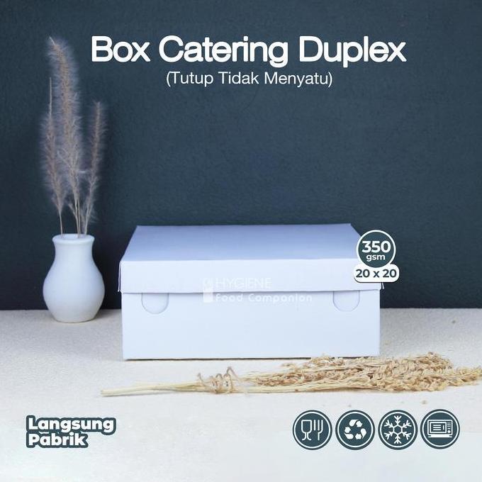 Sale Catering Box Duplex 20 X 20 / Kotak Makan Kertas Putih Uk.20 (Per Pack)