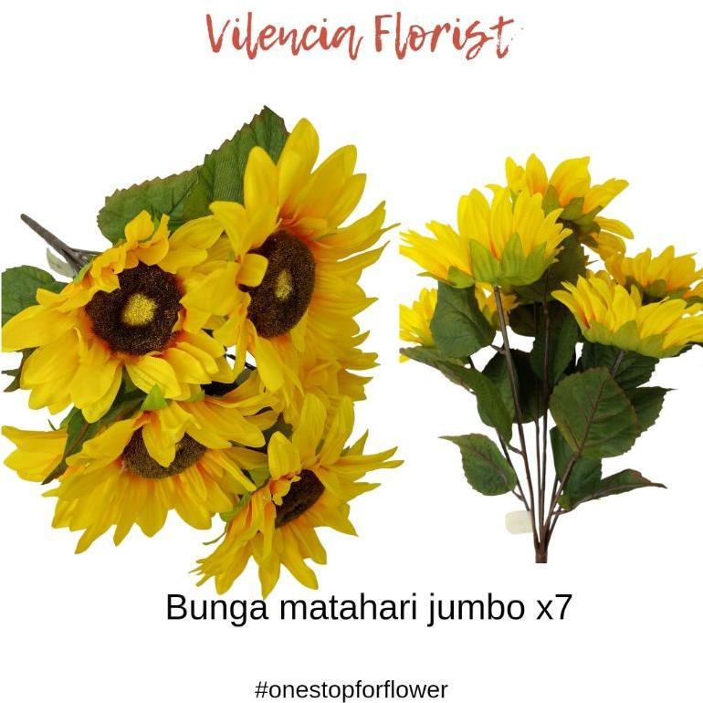 Bunga matahari palsu besar artificial hias dekorasi hiasan pesta pot panggung pernikahan