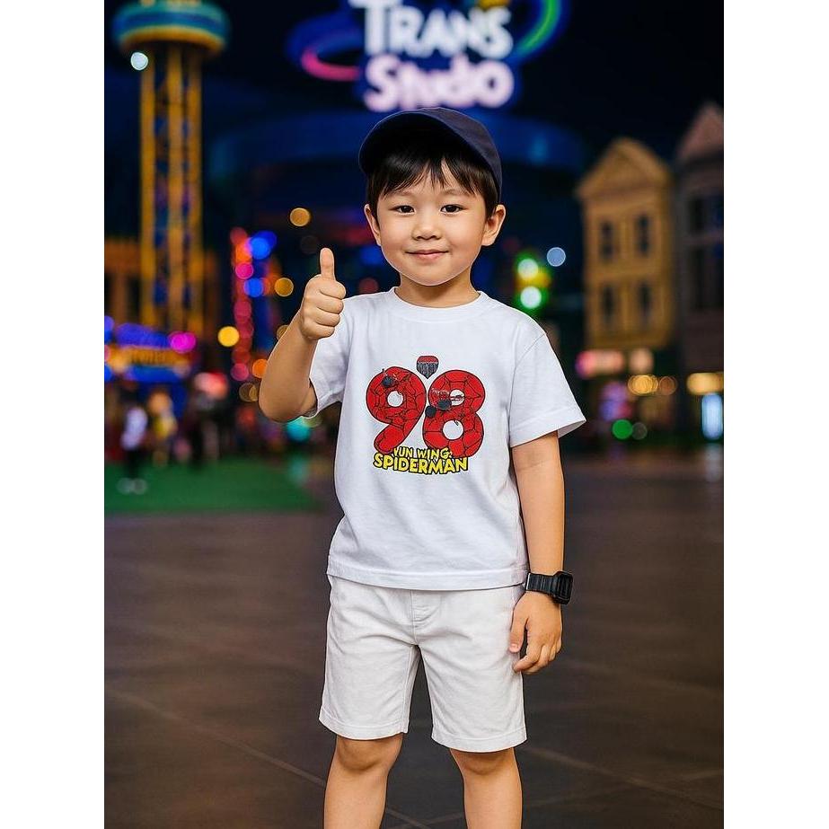 Promo Koko Import - Baju Kaos Jersey Anak Angka 98 89 Roblox Spidermann Usia 2-16 Tahun Bahan Katun 
