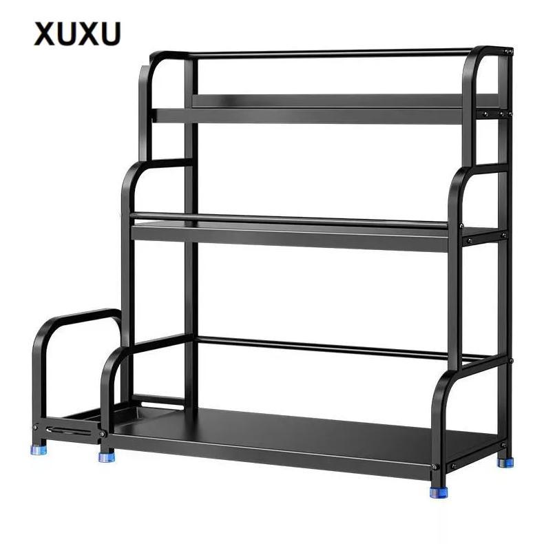 Promo Xuxu Rak Bumbu Dapur Rak Botol Bumbu Dapur Rak Rempah Baja Karbon Rak Penyimpanan Bumbu Dapur