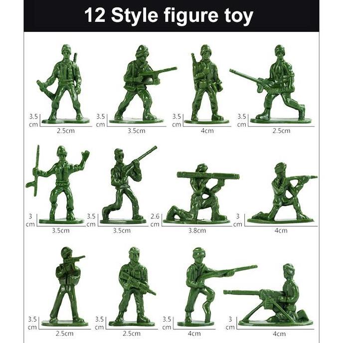 100pcs / lot mainan action figure tentara militer mini ww2 KS