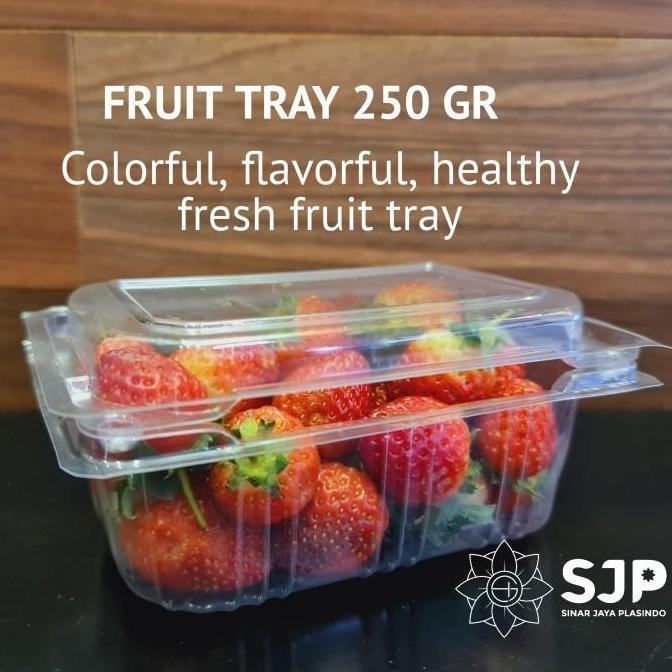 PERDUS Mika buah strawberry 250 gr|Mika stroberi 250 gr ada pengunci