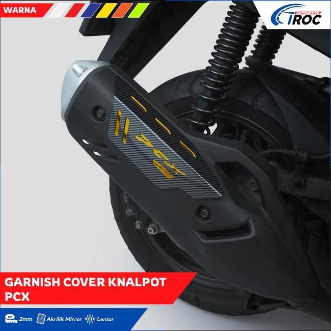 COVER GARNISH KNALPOT PCX 160 AKSESORIS PCX 160 TUTUP KNALPOT YAMAHA PCX NEW MUFFLER HONDA PCX