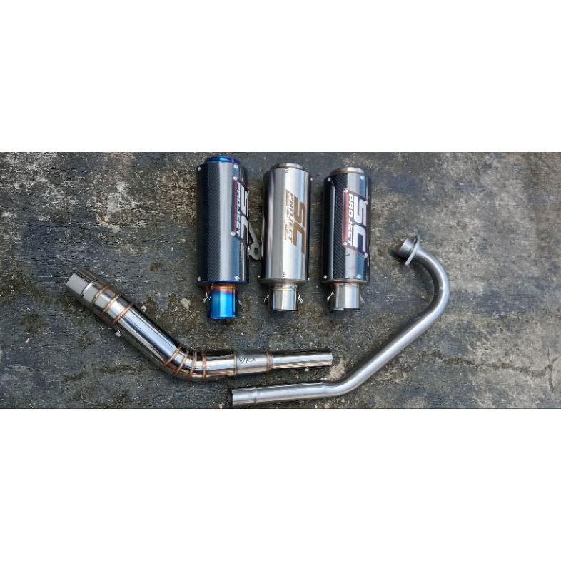 knalpot racing SC Project R15/Vixion/Xabre/Gsx/cbr 150r/cb 150r/full system Sc project