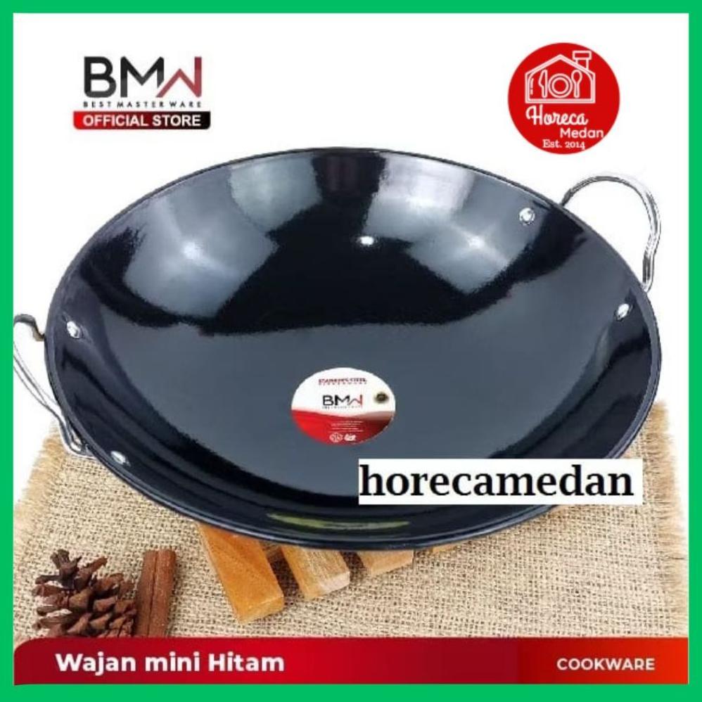 Termurah / Hot Sale Wajan Hitam Mini Kecil / Kuali Penggorengan Wajan Enamel 20 23 25 Cm