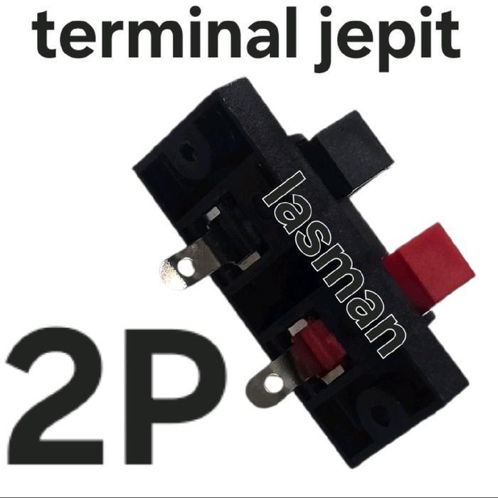 2P terminal soket biding jepit speker spk 2p kotak panjang kaki 2 bok box kayu besi plat amplifier s