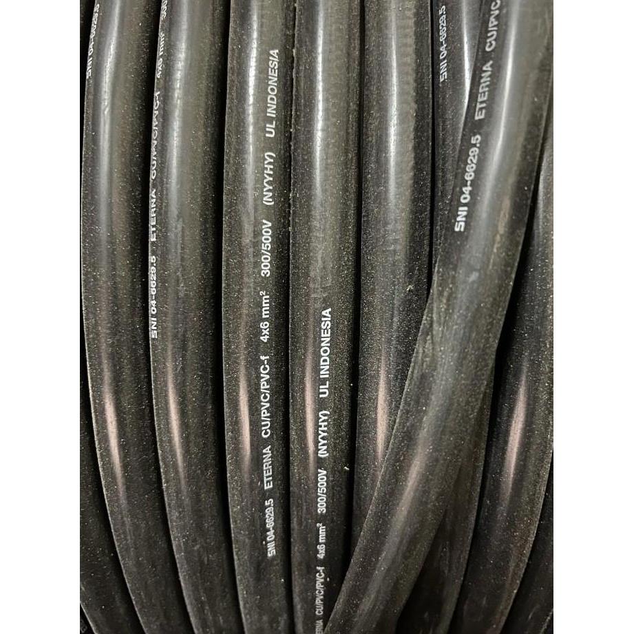 Kabel serabut NYYHY 4 x 6 mm / 4x6 mm Eterna eceran per meter