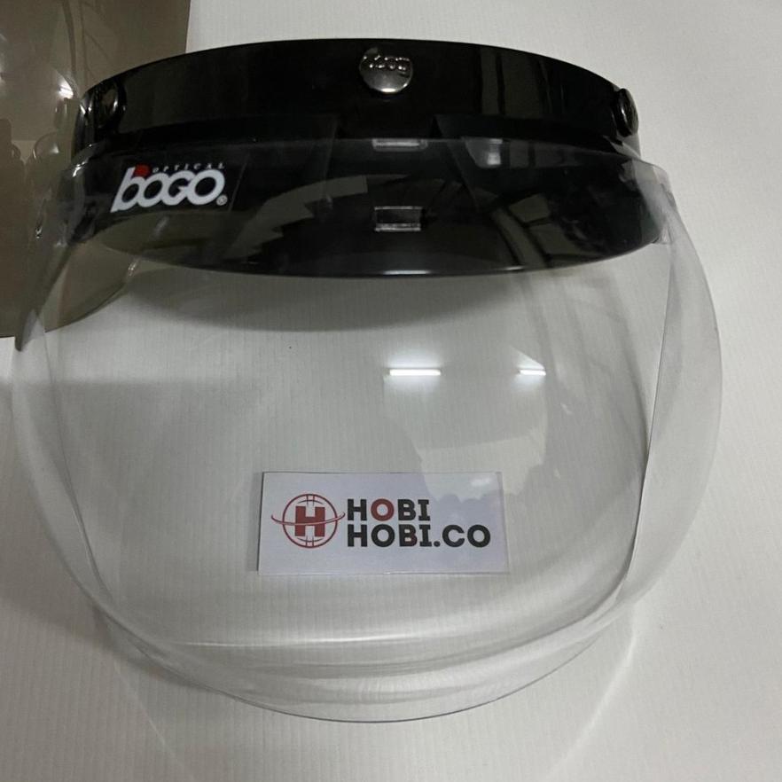 KACA BOGO ORIGINAL KACA ASLI HELM BOGO CEMBUNG CLEAR RETRO