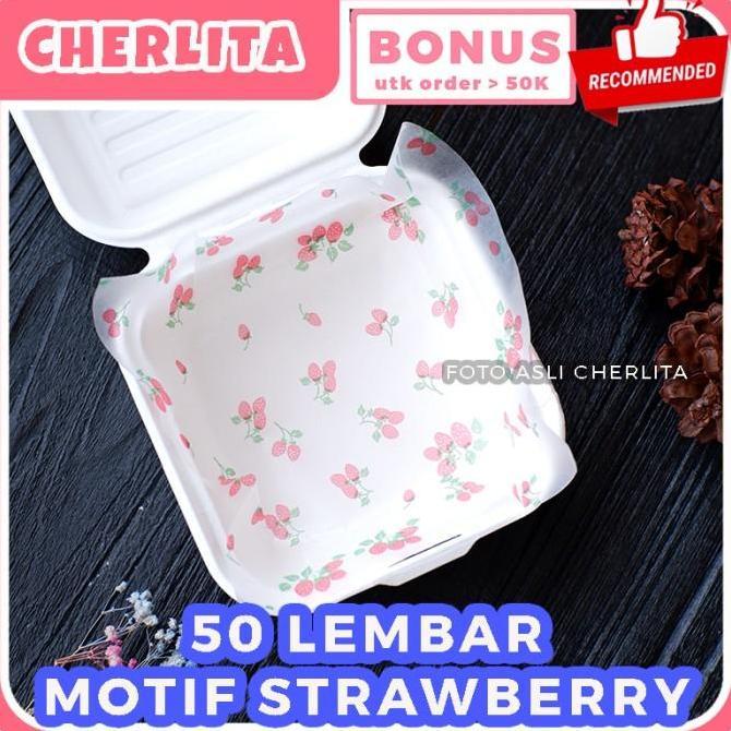 Wax Paper 18x18 cm Korean Bento Cake Baking Paper Serap Minyak