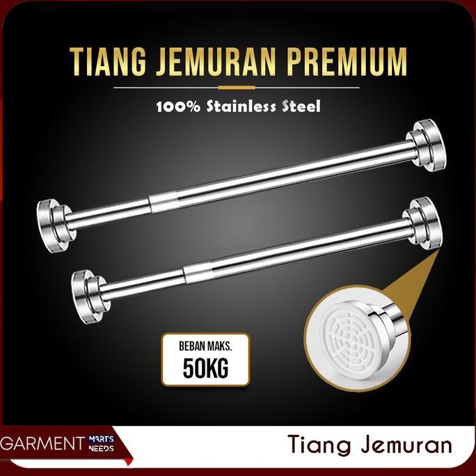 Tiang Jemuran Tempel Dinding Bahan Stainless Steel Tebal Kuat