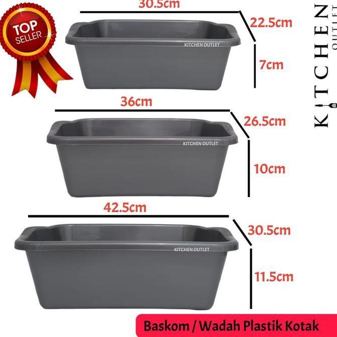 Baskom Plastik Baskom Kotak Plastik Bak Segi Silver Komet