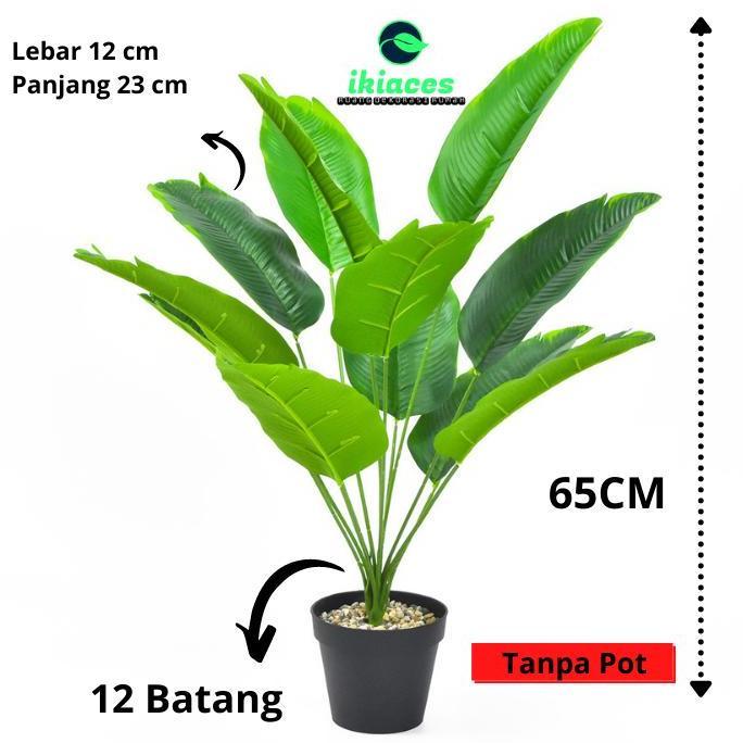 DAUN PISANG ARTIFICIAL DAUN PISANG PLASTIK JUMBO DEKORASI TANAMAN HIAS