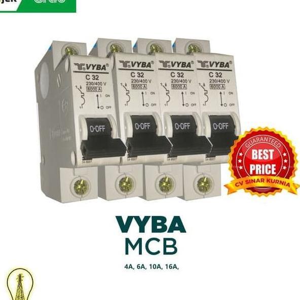 MCB VYBA 4A, 6A, 10A, 16A | VYBA MCB