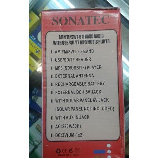 Radio SONATEC PR-295LED / PR295 support USB/SD+Senter
