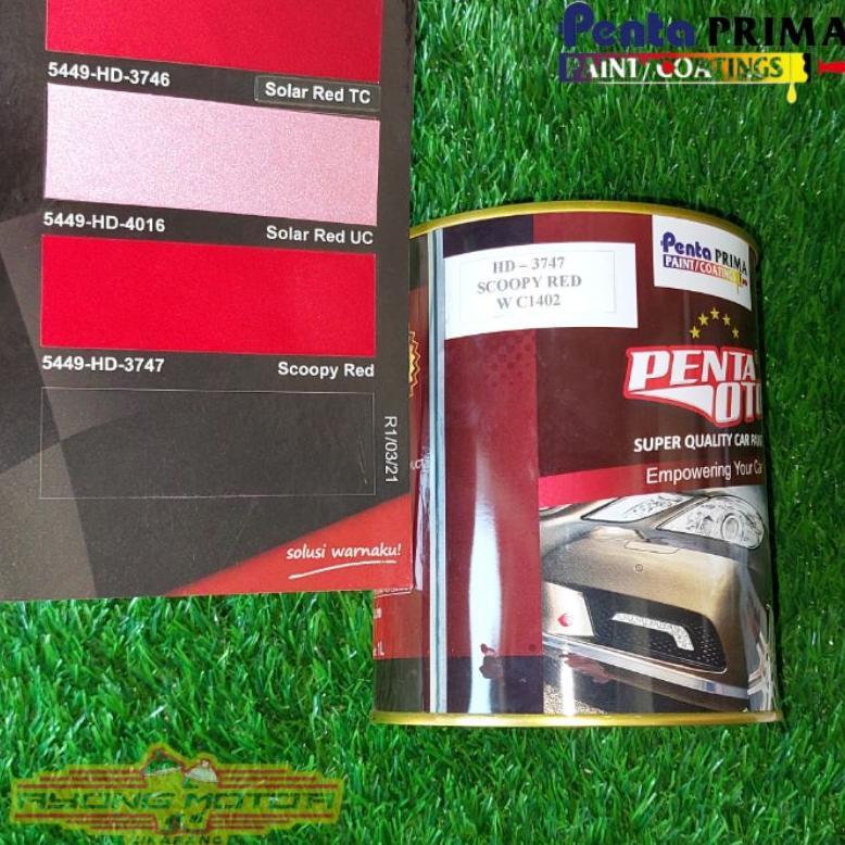 Cat Penta Oto/Cat Duco PU HD-3747 Scoopy Red (Red/Merah doff) 1Kg
