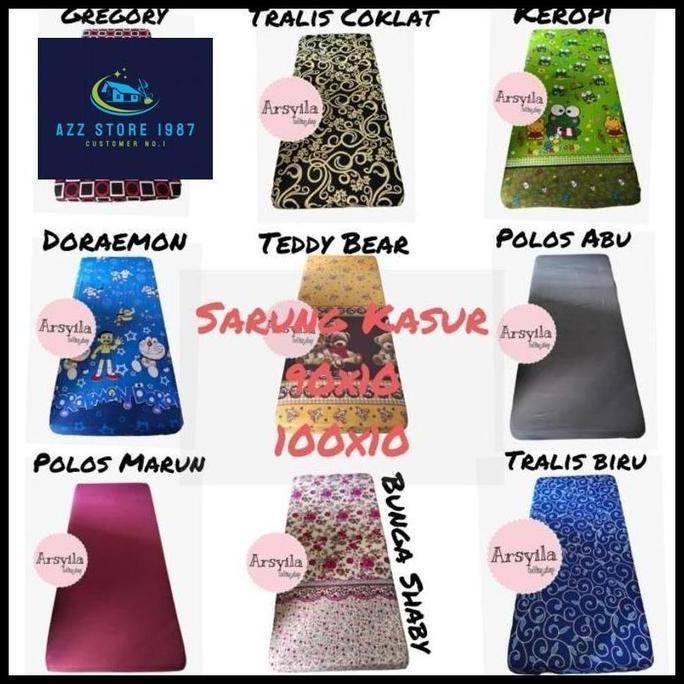 sarung kasur/sprei resleting 100x200x10/90x200x10