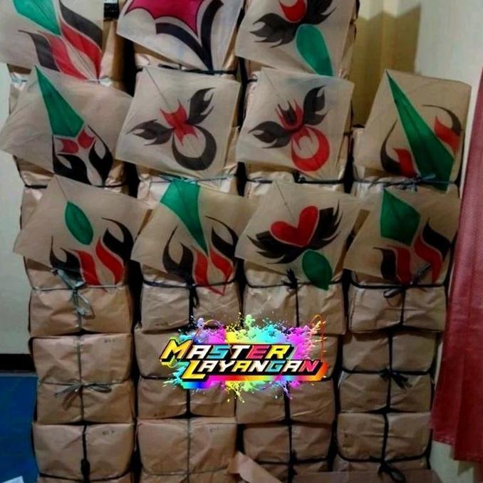 ISI 100PCS HARGA GROSIR - Layangan Cimande Pulas Seot Uk 56 - layangan aduan - layangan grosir Termu