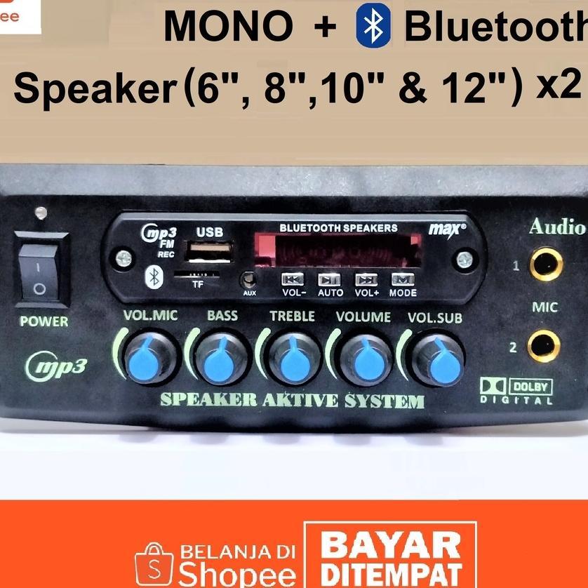 Kit Power Speaker Aktif Mp3 Bluetooth Mono (Gt-6688U) - Subwoofer Audio 150 Watt