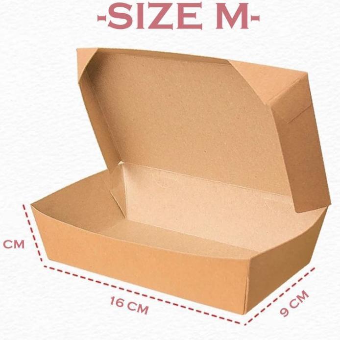 [Betapack Forming M] Paper Lunch Box M Kraft Cokelat Ukuran M Laminasi / Kotak Makan Kertas Food Gra