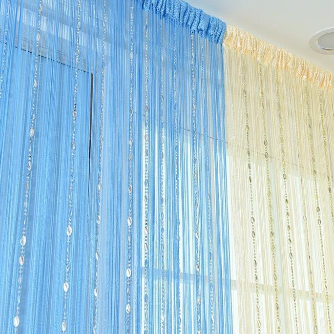 Tirai Pintu Mute Kuaci/ Tirai Benang Pintu/ Tirai Dekorasi/ Tirai Pembatas Ruangan/ Tirai Pintu