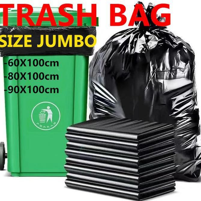 Plastik Sampah Hitam Jumbo / Kantong Sampah Besar / Plastik Packing Besar / Kantong Sampah Hitam