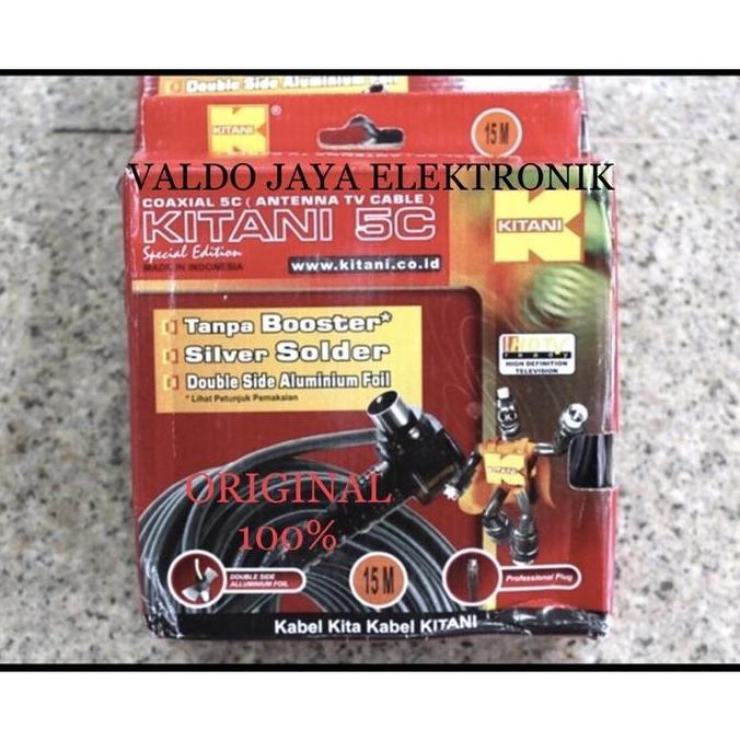 KITANI Kabel Antena TV 15 meter ORIGINAL Kabel TV 15 Meter