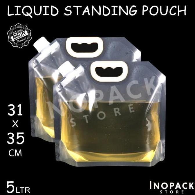 Liquid Standing Pouch cairan handle spout uk. 31 x 35 cm / 5 liter