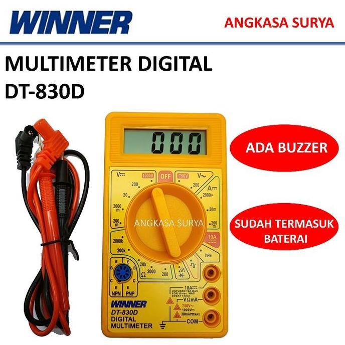 Multimeter / Tester Digital Winner DT-830D Original / Avo Avometer Multitester Digital Winner DT 830
