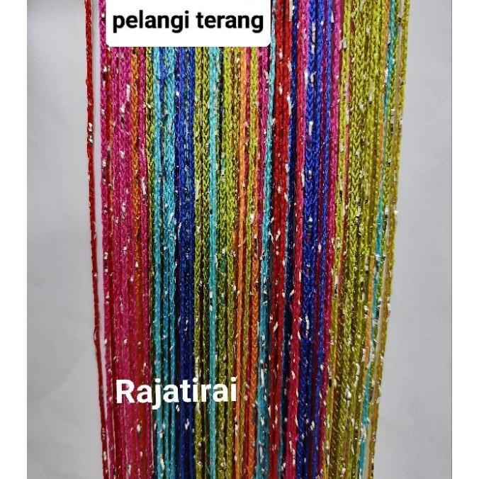 Tirai Gliter Pelangi/Rainbow Tirai Pembatas Ruangan/Tirai Dekorasi Ruangan/Tirai Pintu Danjendela