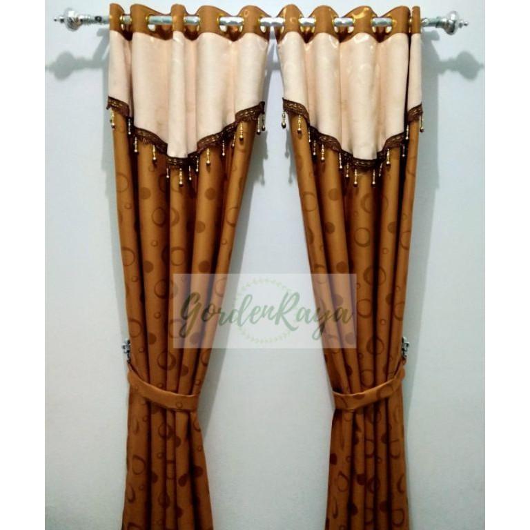 Promo Gorden Poni Renda Kristal Tirai Jendela Pintu Poni Renda Kristal Embos Murah