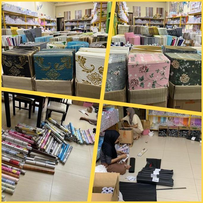 Lansungkirim- Wallpaper Dinding 10 M 10 Meter 45 Cm X 10 M Motif Kayu Jati Tua Muda Kayu Rustic Kayu