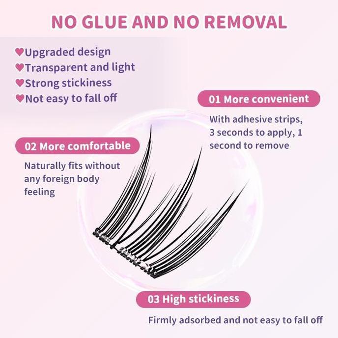 HARGA TERBAIK - POCKETS Glue-Free Eyelash Bulu Mata Palsu Tanpa Lem SHINE IDOL Eyelash Extension FRE