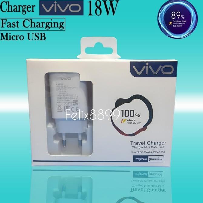 CHARGER VIVO Y15 Y17 Y19 ORIGINAL 100% FAST CHARGING MICRO USB
