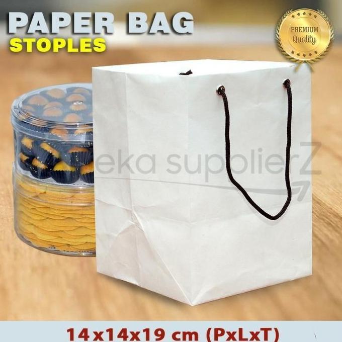 Paper Bag Stoples Kue Kering - Isi 2 | PUTIH