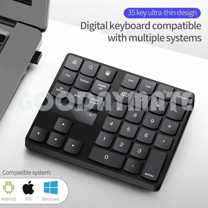 Keypad Numeric Angka Keyboard Kalkulator Numpad Wireless Bluetooth