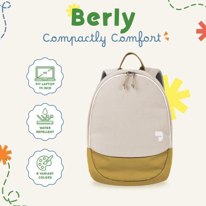 TWOSTRAP BERLY Tas Ransel Laptop Wanita Pria 14 inch Water Resistant