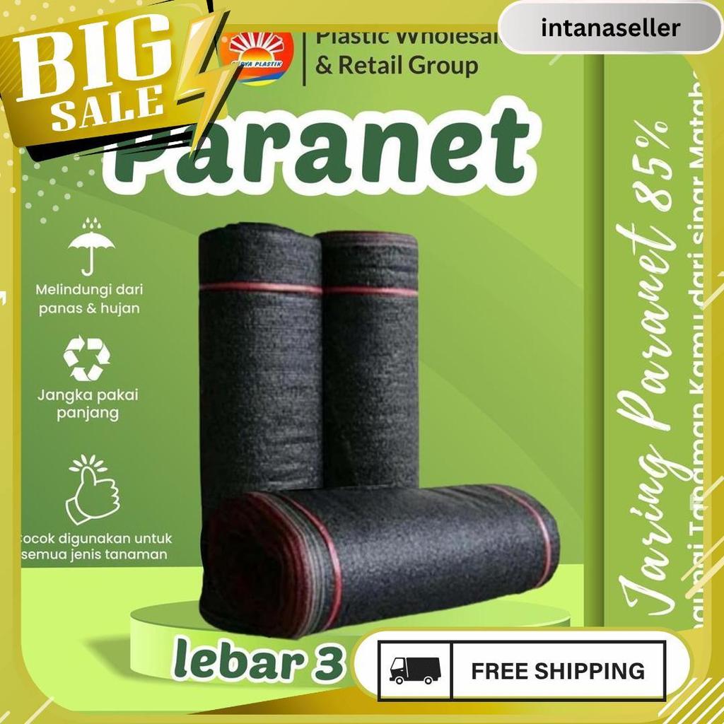 Paranet Tanaman/Jaring Paranet 85% Rajut Segitiga Lebar 3 Meteran Ecer Termurah