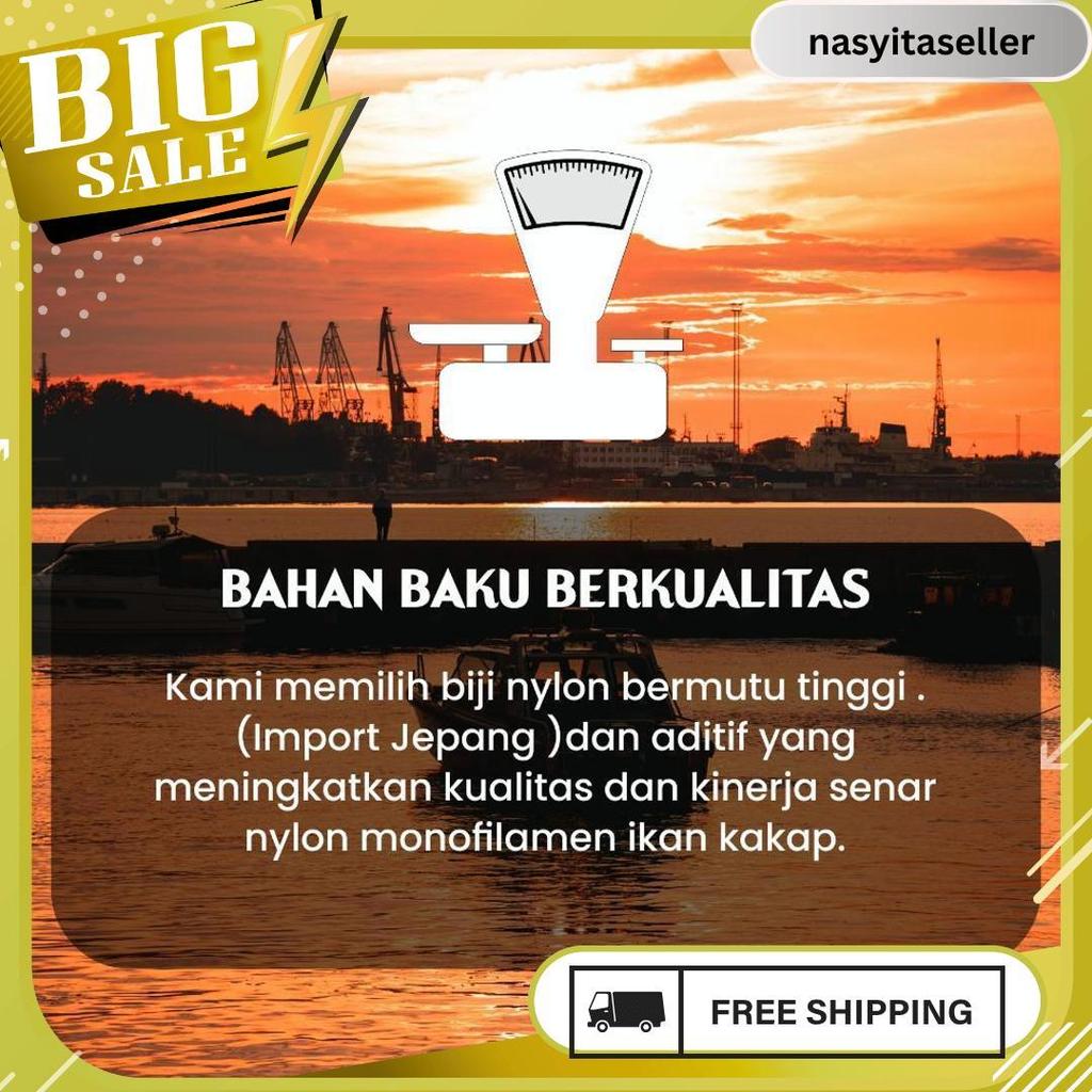 Senar Cap Ikan Kakap  Ukuran 2500 (110)  Per Roll /Tali Senar Pancing / Senar Layangan Meledak