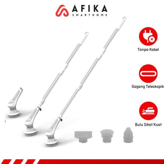NAUMI Sikat Pembersih Elektrik Cordless Spin Scrubber Sikat Toilet Elektrik Sikat Pembersih WC