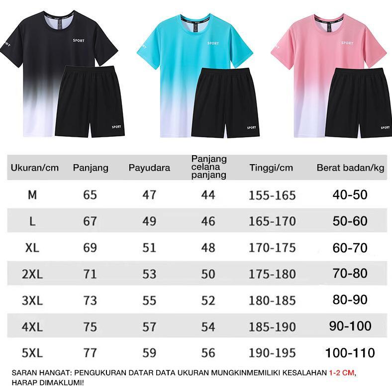 termurah kamb setelan baju olahraga sport pria 1 set premium gym badminton jumbo