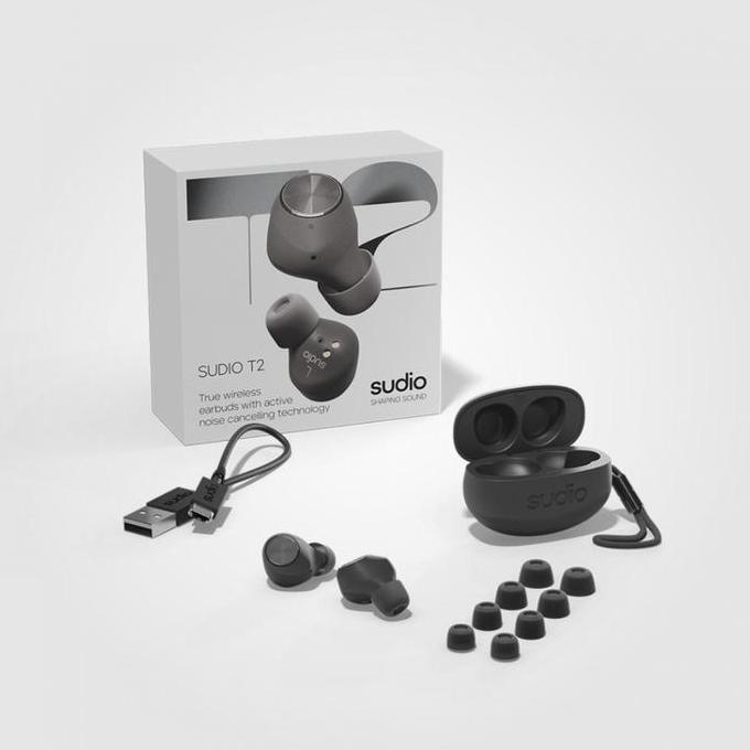 Sudio T2 Black In-Ear True Wireless Active Noise-Cancelli [EARPHONE]