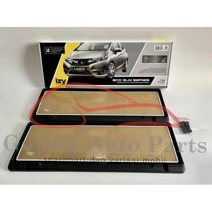 Tempat dudukan plat pelat nomor mobil pakai mika eco