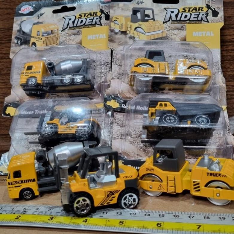 READY STOCK mainan mobil konstruksi Construction bahan Besi - star rider truk Besi K KEKINIAN