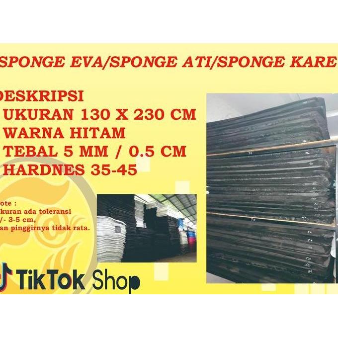 SPON EVA KARET ATI TEBAL 5 MM HITAM