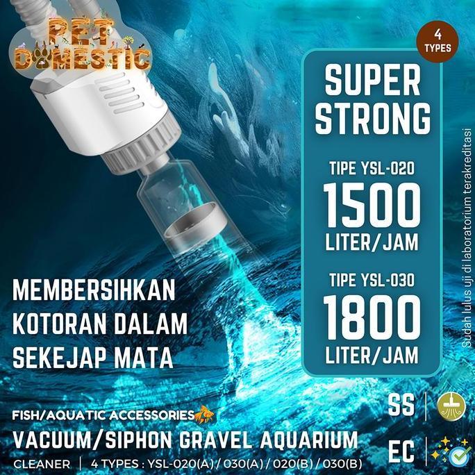 ELECTRIC VACUUM AQUARIUM DAN KOLAM / SIPHON GRAVEL AQUASCAPE VACUUM SUM