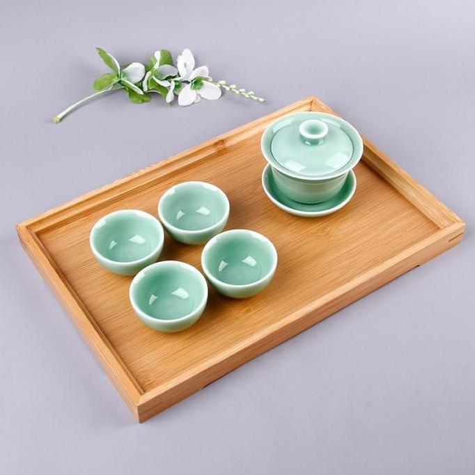 Tatakan Kayu Teko Teh Teh China Bamboo Tea Tray LJ