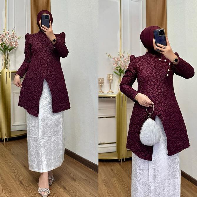 Set Kebaya Janggan Modern/ Kebaya Janggan/ Tunik Janggan/ Kebaya Janggan Modern/ Kebaya Janggan Terb