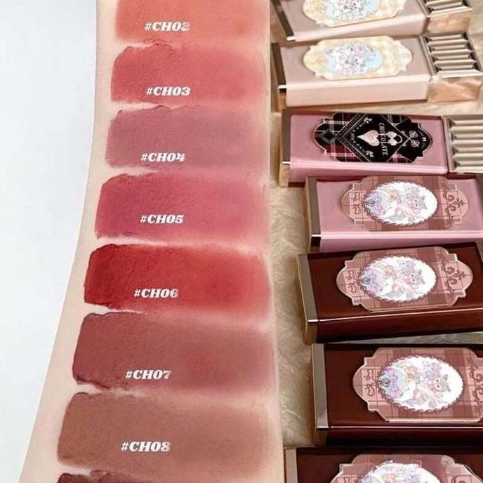 Lipcolor- 30/ Kekemood Chocolate Lip Cream Velvet Matte  Lipstik Coklat Chocolate Lipstick Matte Glo