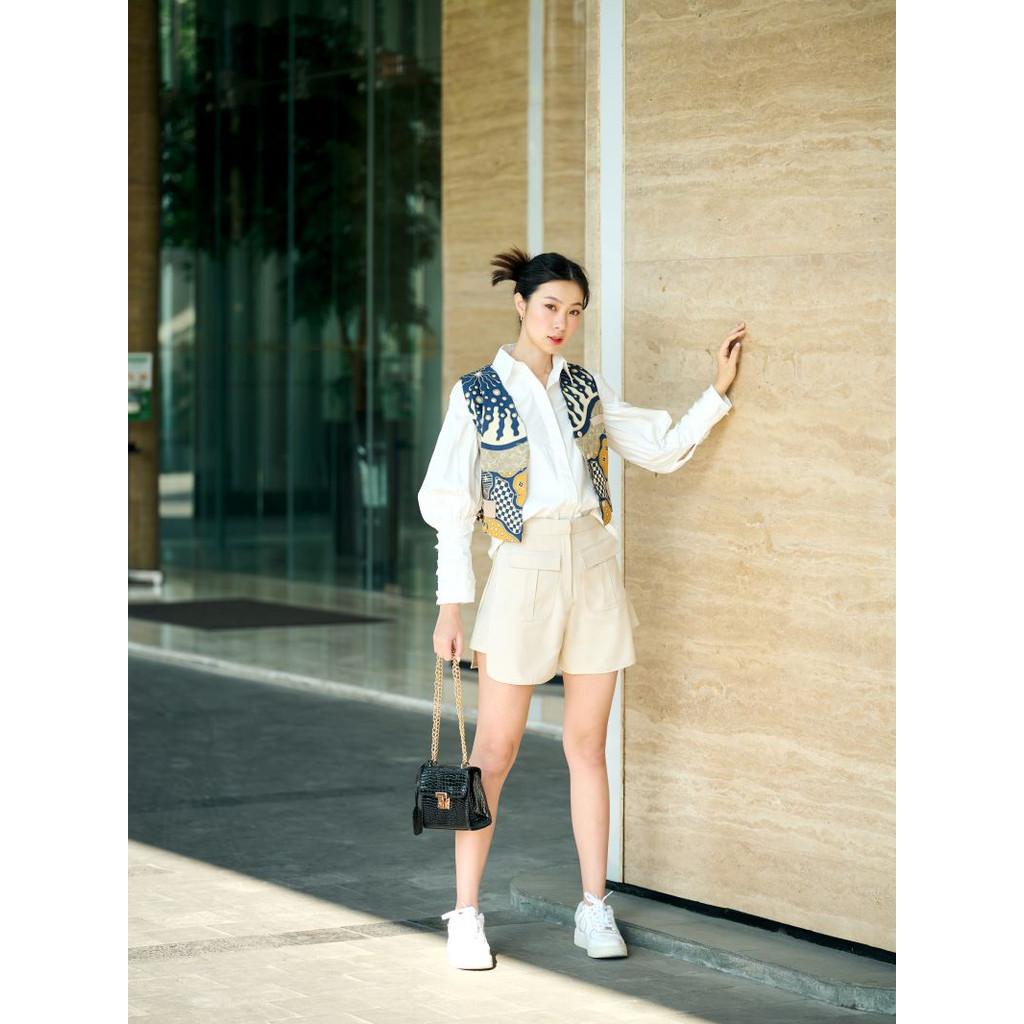 Melvee - Bastille Pants - Bawahan Celana Pendek Wanita Modern Terbaru